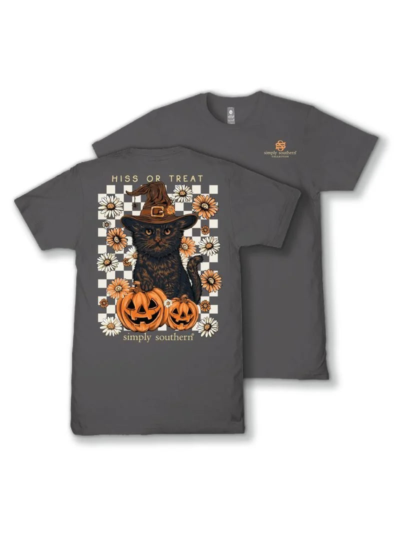 Ladies' Simply Southern 'Hiss or Treat' Cat SS (Thunder)
