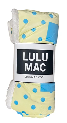 Girlie Girl LULU MAC Polka Dot Blanket (Yellow/Light Blue)