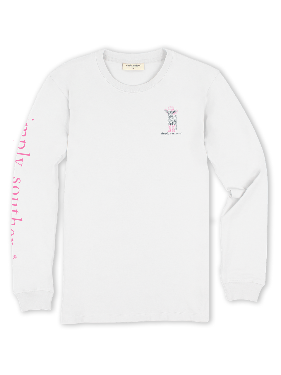 Girl's Simply Southern Parable Of The Lost Sheep L/S (White)