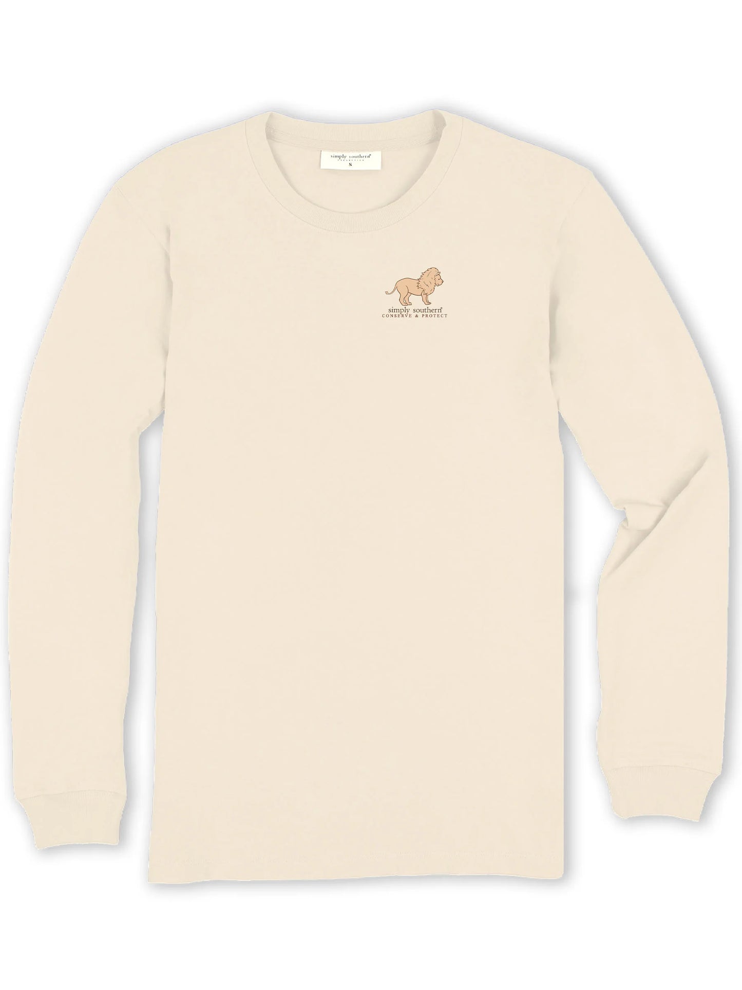 Ladies Simply Southern Lion Be Kind, Brave & Fearless L/S (Whisper)