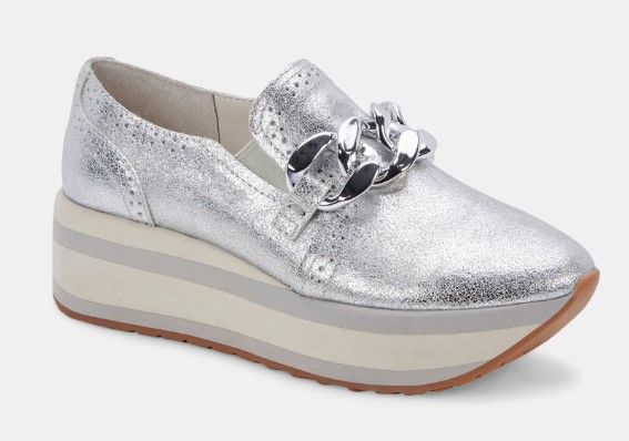 Dolce Vita Jhenee Platform Sneaker (Silver Metallic)