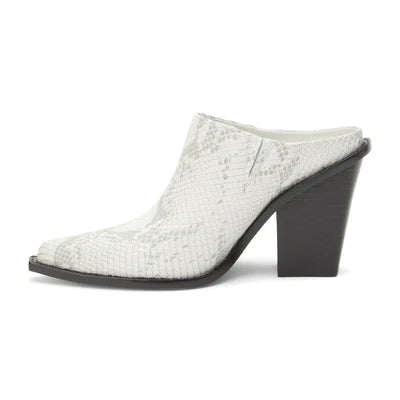 Matisse Deena Heeled Mule White Snake