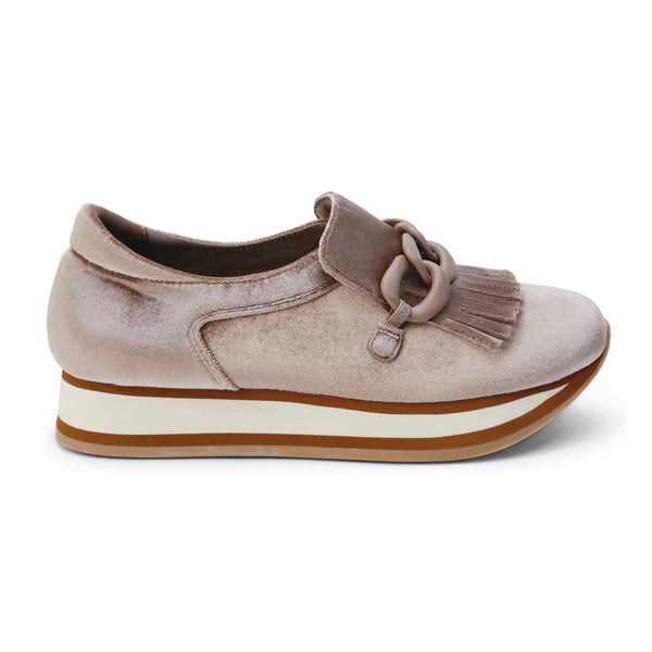 Coconuts By Matisse Bess Platform Loafer (Taupe Velvet)