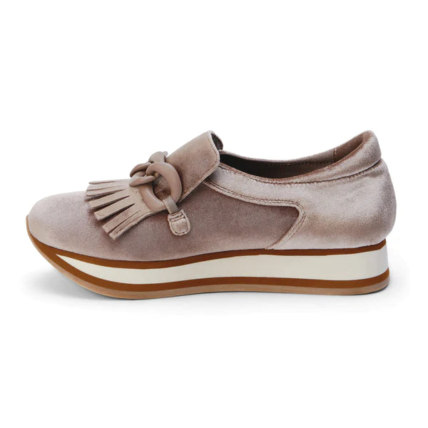 Coconuts By Matisse Bess Platform Loafer (Taupe Velvet)