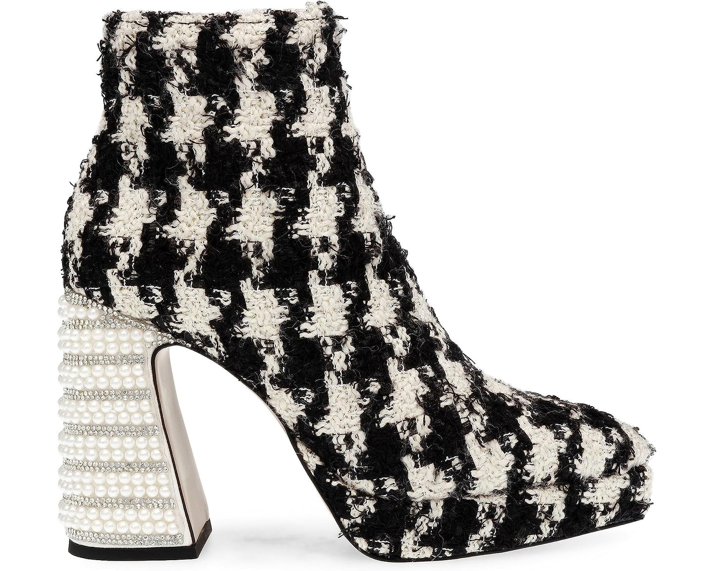 Betsey Johnson Raylan Houndstooth Platform Booties