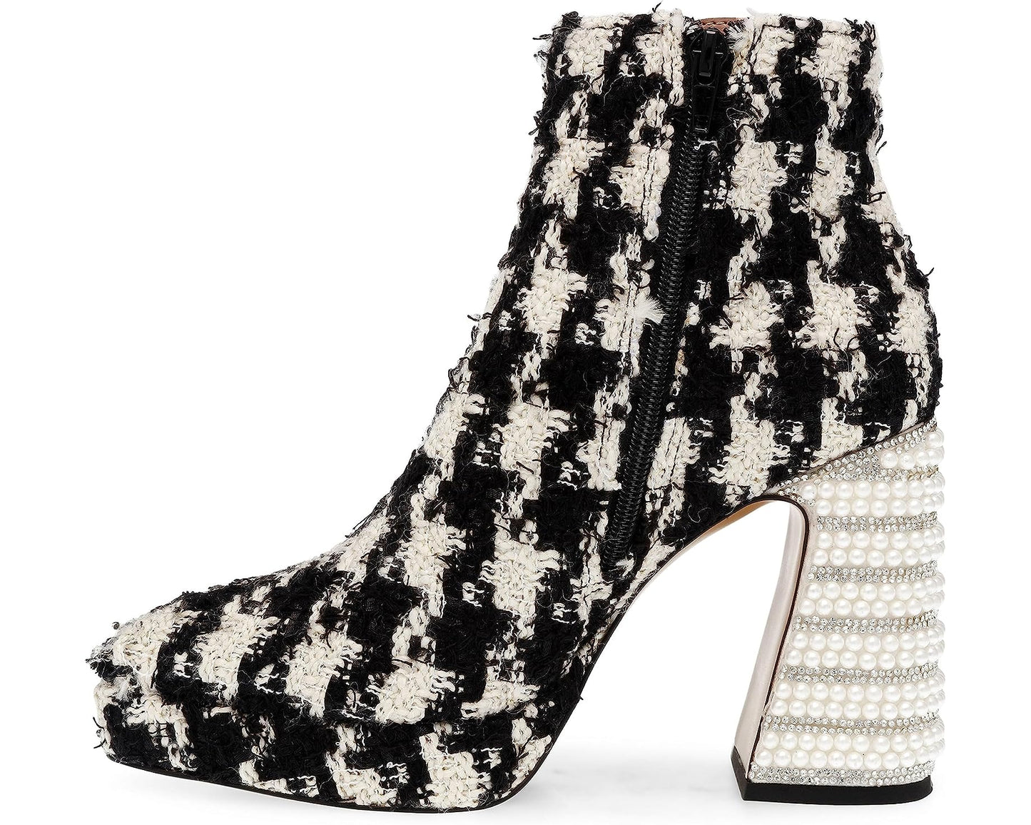 Betsey Johnson Raylan Houndstooth Platform Booties
