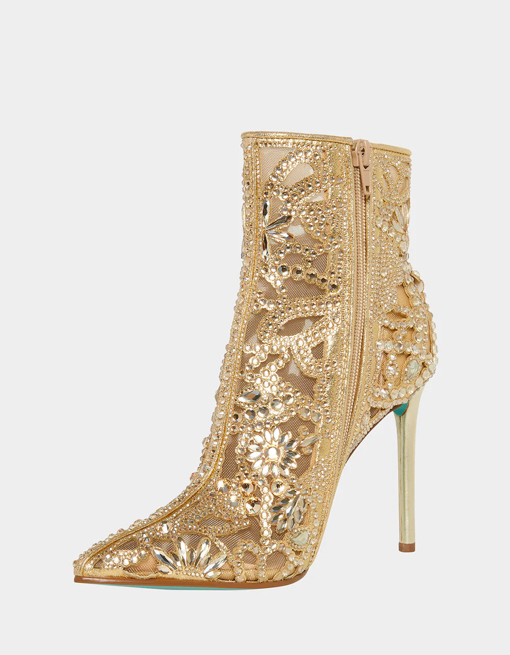Betsey Johnson Light Gold Bolt Bootie
