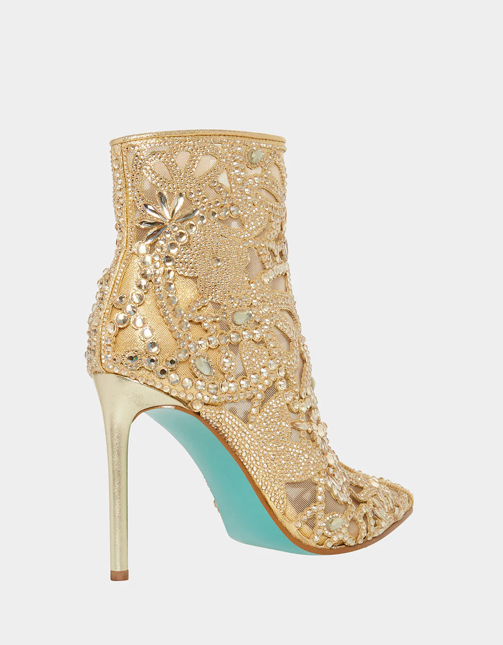 Betsey Johnson Light Gold Bolt Bootie