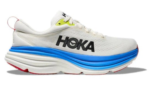 Men's Hoka Bondi 8 (Blanc De Blanc/Virtual Blue)