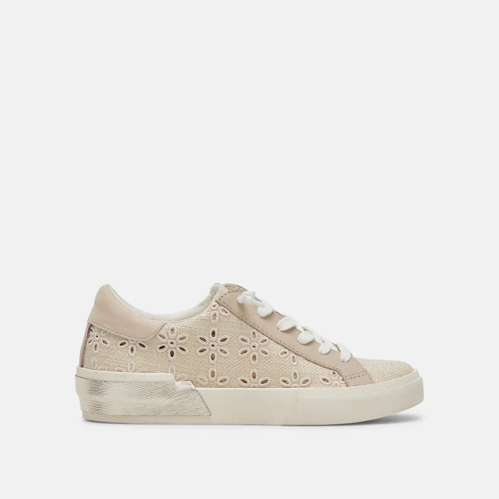 Dolce Vita Sneaker Oatmeal Floral Eyelet
