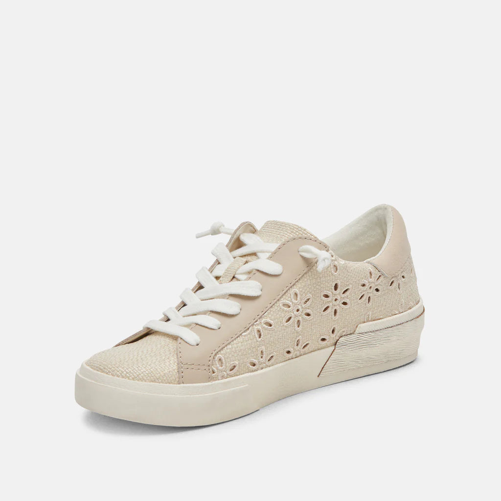 Dolce Vita Sneaker Oatmeal Floral Eyelet