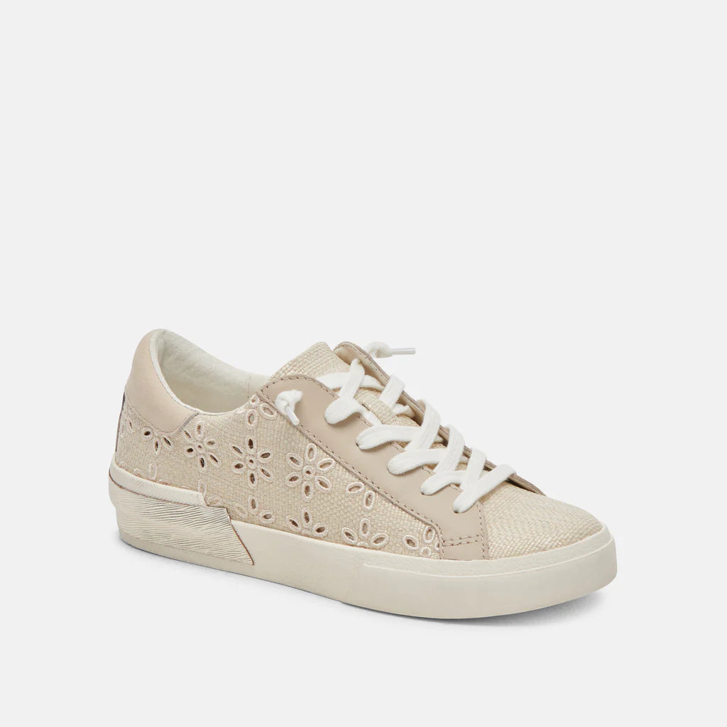 Dolce Vita Sneaker Oatmeal Floral Eyelet