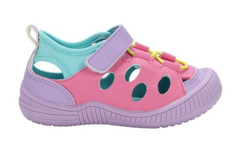 Oomphies Toddler Girls Lagoon Sport Sandal (Pink/Lavender)