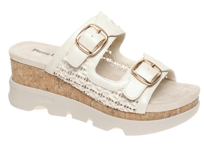Pierre Dumas Hit-7 Platform Sandal Ivory