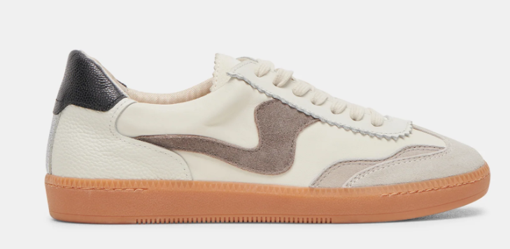 Dolce Vita Notice Sneaker (White Grey Leather)
