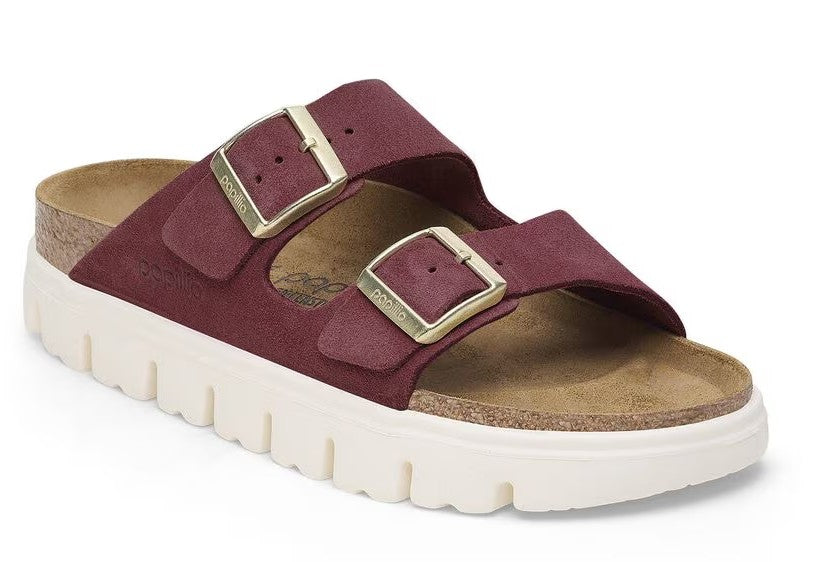 Women's Birkenstock Arizona Chunky Suede Leather (Berry Crush)