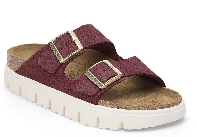 Women's Birkenstock Arizona Chunky Suede Leather (Berry Crush)