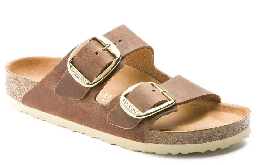 Birkenstock Arizona Big Buckle (Oiled Leather-Cognac) (Medium/Narrow/Width)