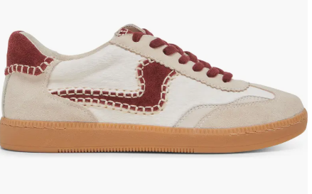 Dolce Vita Notice Sneaker (White/Red Calf Hair)