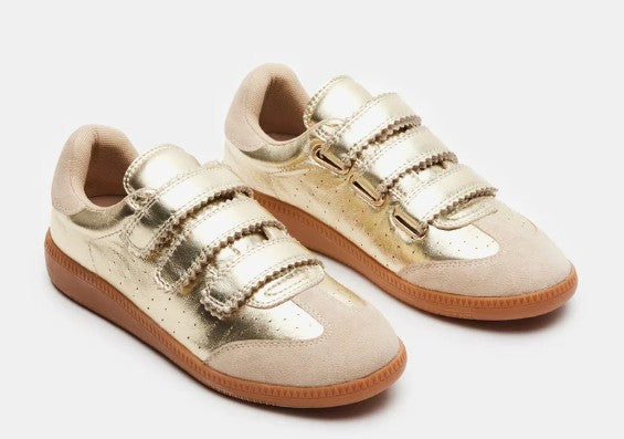 Steve Madden Momentum Velcro Sneaker (Gold)