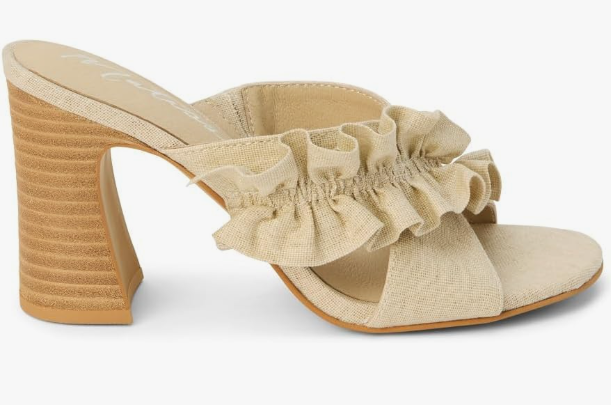 Matisse Pleasant Heeled Sandal (Natural Linen)