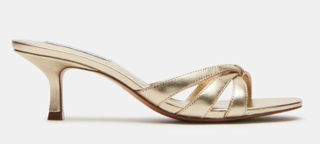 Steve Madden CARY Kitten Heel (Gold Leather)