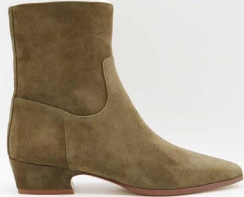 Steve Madden Dusty Ankle Bootie (Olive Suede)