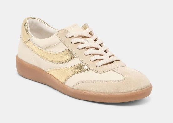 Dolce Vita Merit Sneakers (White/Gold Leather)