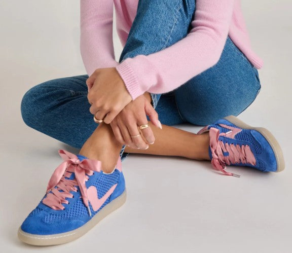 Dolce Vita Notice Mesh Sneaker (Royal Blue Woven Mesh)