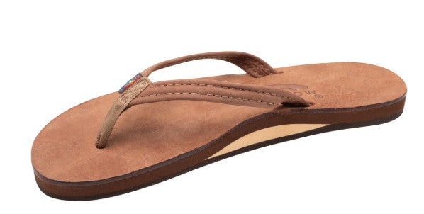 Ladies Luxury Leather-Single Layer Arch Support with a 1/2" Narrow Strap Sandal (Nogales Wood)