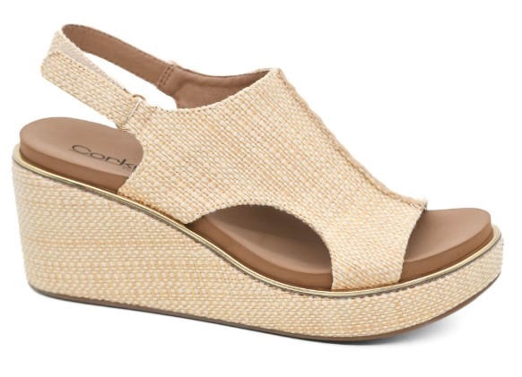 Corkys Carley Wedge Sandal (Raffia All)