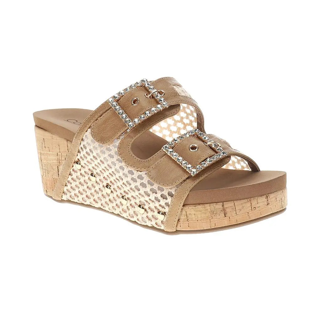 Corkys Main Squeeze Wedge Sandal (Natural)