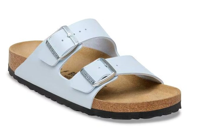 Women's Birkenstock Baby Blue Arizona Birko-Flor Sandal (Medium/Narrow/Width)
