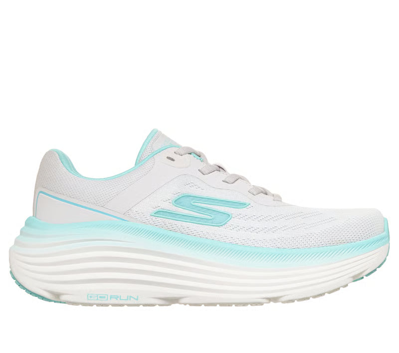 Women's Skechers Max Cushioning Endeavour-Ardena (White/Aqua)