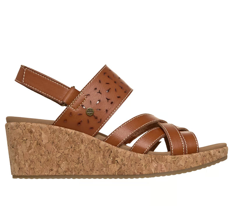 Women's Skechers Arch Fit Beverlee 2.0-Natural Era (Luggage)