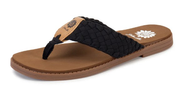 Yellow Box Irving Woven Sandal (Black)