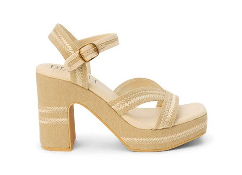Beach By Matisse Sand Linen Adelaide Platform Sandal