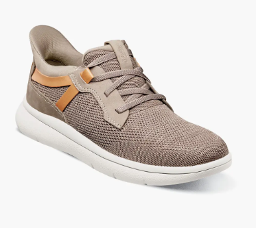 Men's Florsheim Fleet Knit Elastic Lace Slip On Sneaker (Mushroom Multi)
