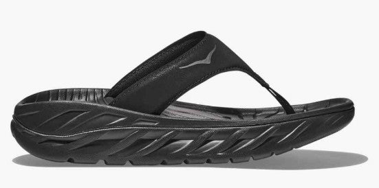 Women's Hoka ORA Recovery Flip Flop (Black/Dark Gull Gray)