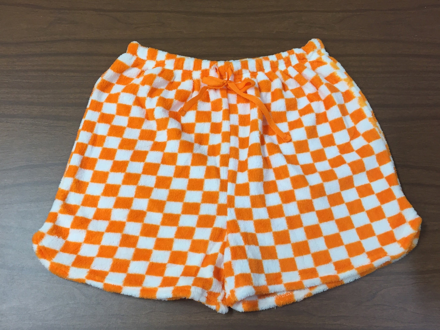 Women's Fuzzy Checkerboard Sleep Shorts