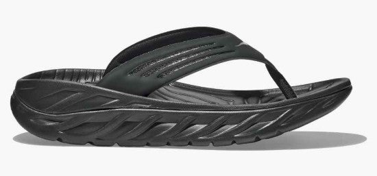 Men's Hoka ORA Recovery Flip Flop (Black/Dark Dull Gray)