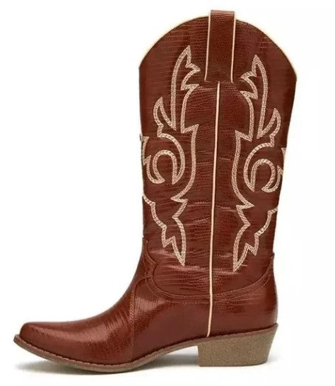 Coconuts By Matisse Amarillo Western Boots Cognac Snake