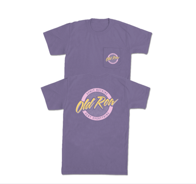 Men's Old Row Circle Logo Pocket Tee (Grape)