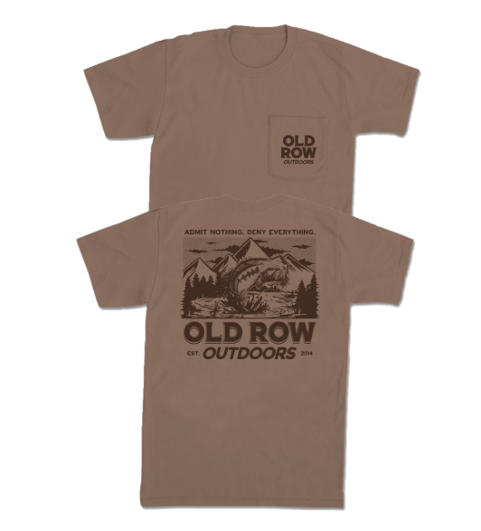 Men's Old Row Outdoors Gone Fishing Pocket Tee (Espresso)