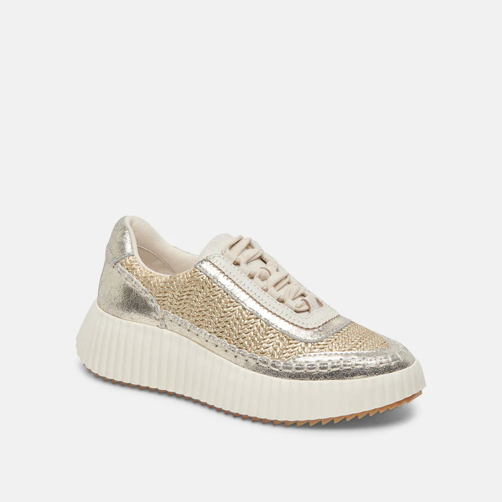 Dolce Vita Dolen Sneakers Gold Knit