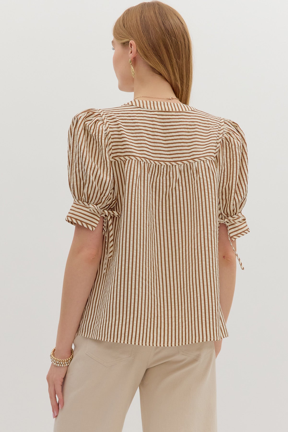 Ladies' Entro Stripe S/S Top