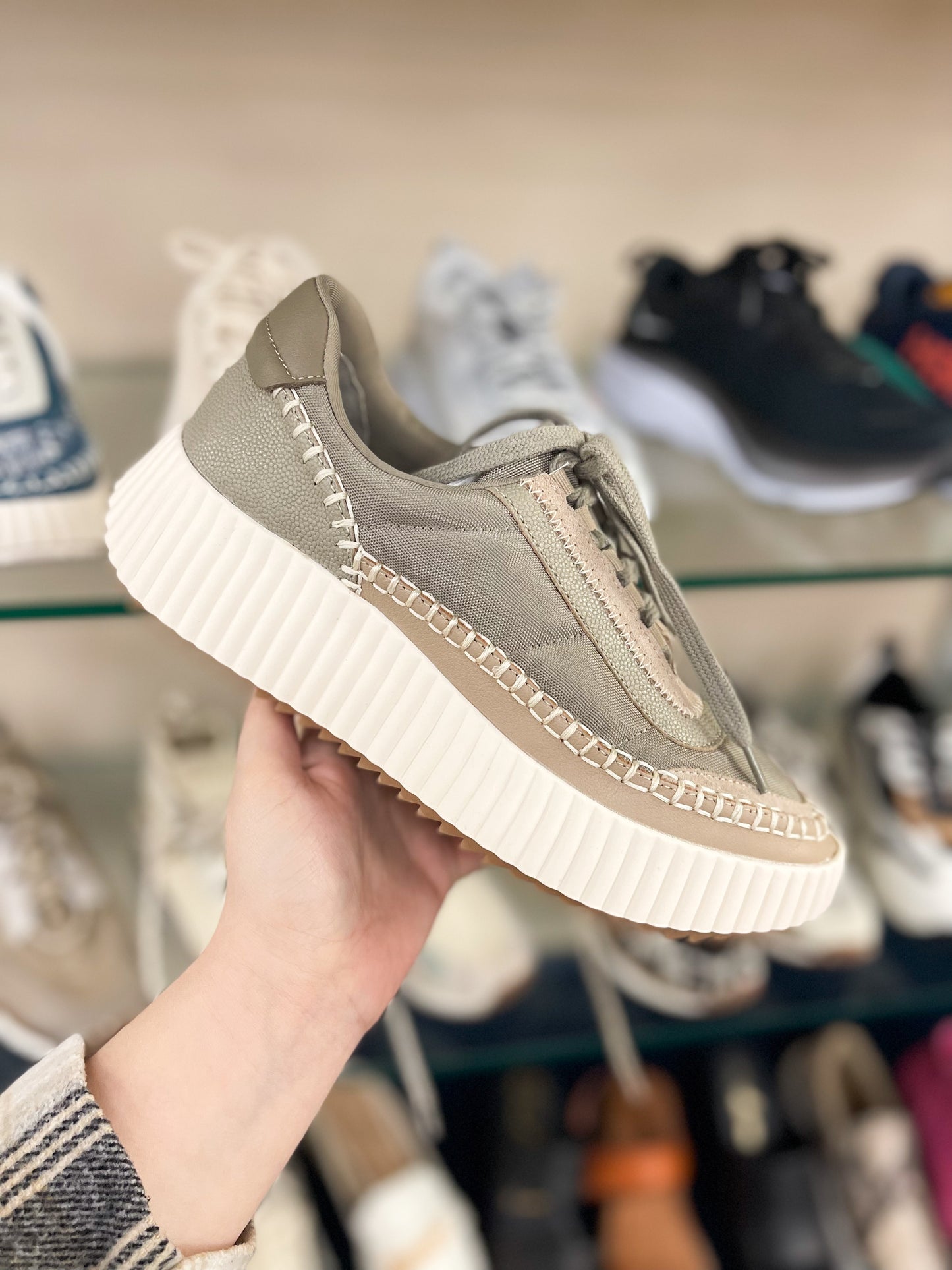 Dolen Nylon Sneakers (Dark Taupe)