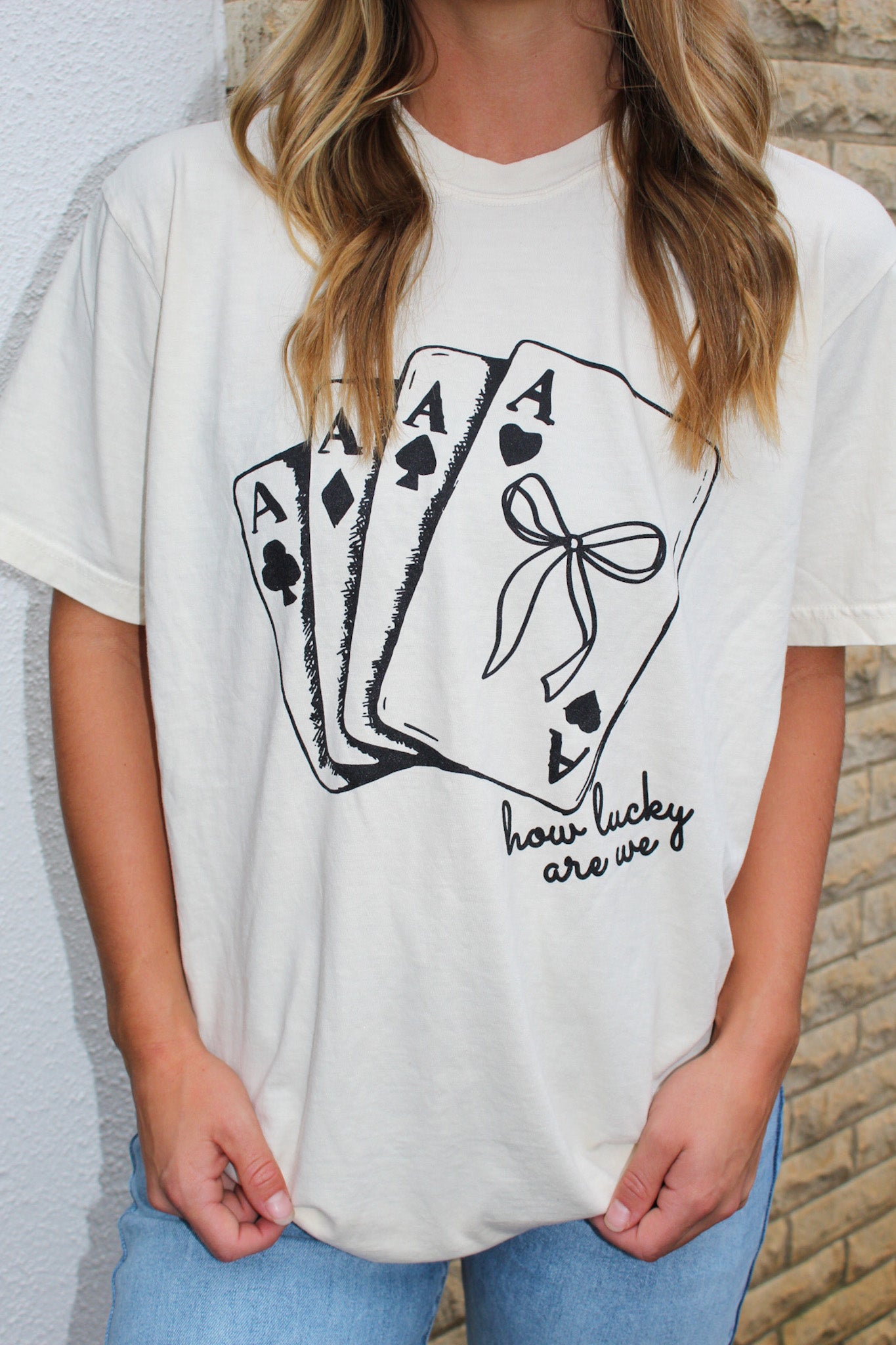 How Lucky Are We Cards S/S (Ivory)
