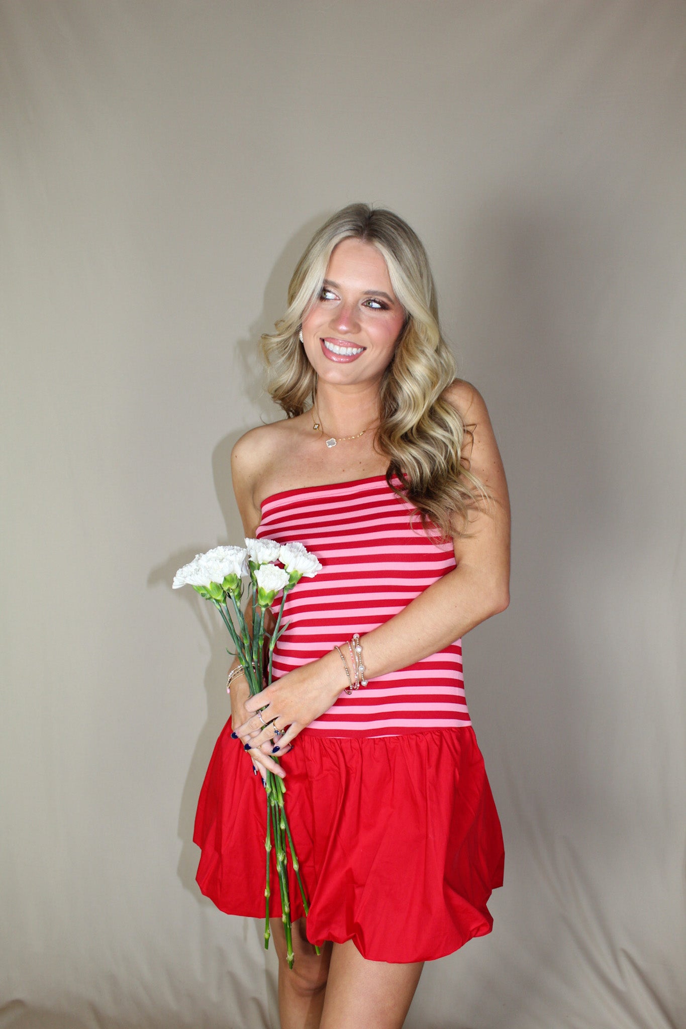 The Hailey Dress (Pink/Red)