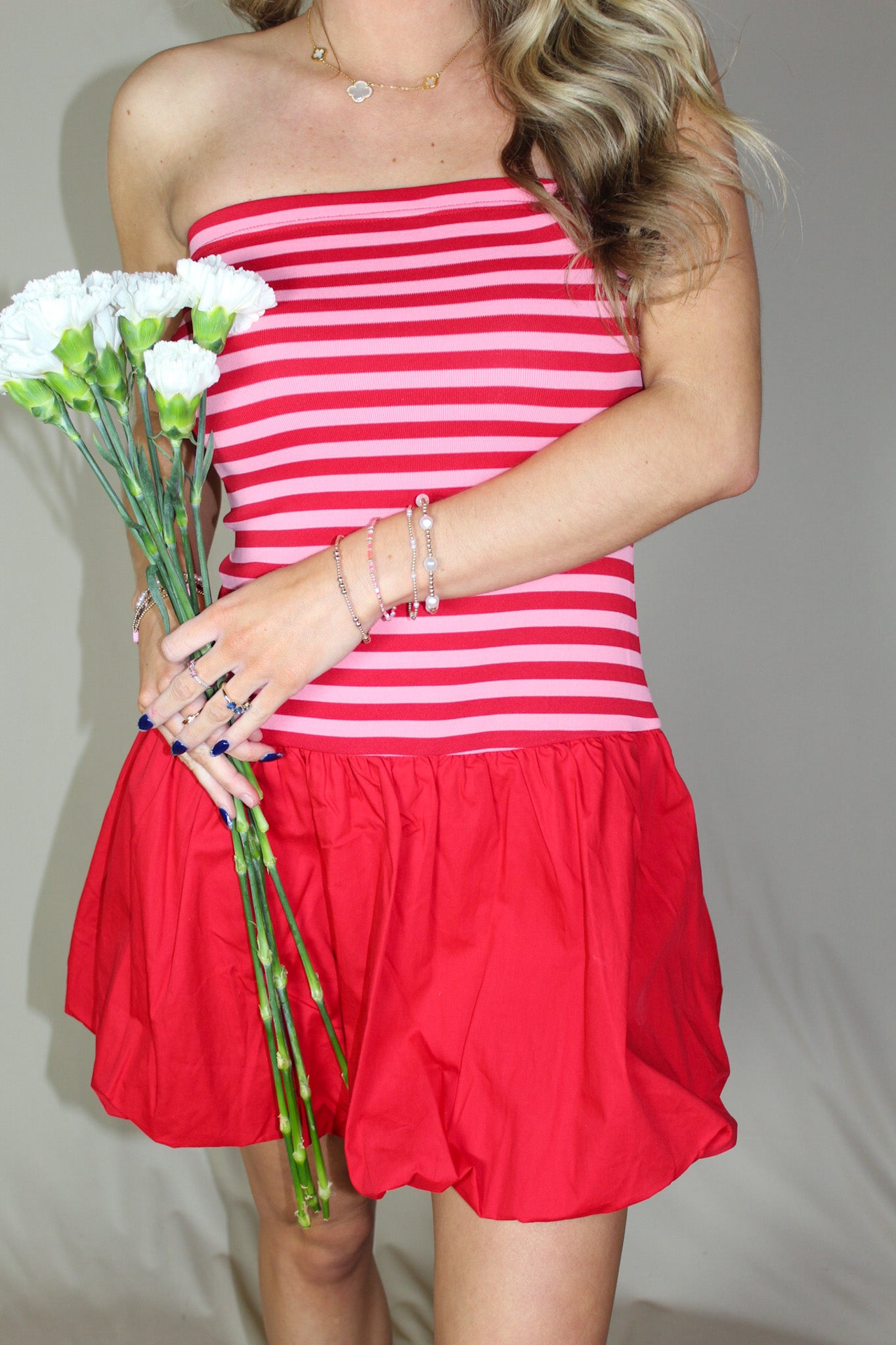 The Hailey Dress (Pink/Red)